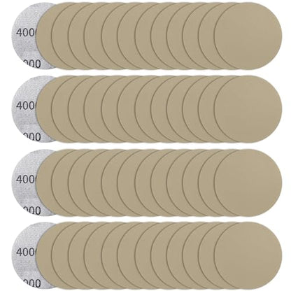 50 Pcs 2" Wet Dry Sandpaper, 4000 Grit, Hook & Loop - style: 4,000 Grit