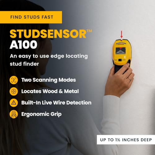 Zircon® StudSensor™ A100 Stud Finder w/Live Wire Detection - size: Edge Finding
