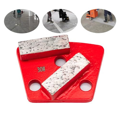 6PCS Trapezoid Diamond Grinding Disc, 30 Grit Metal Bond Floor Grinding Pad for Concrete Grinders – Concrete Floor Grinder Disc
