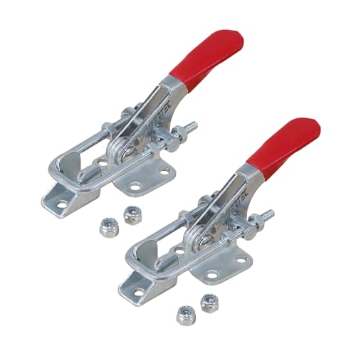 POWERTEC Toggle Clamp, 400 lbs Holding Capacity, 323 Adjustable U Bolt Latch w/Antislip Hand Grip for Woodworking Jigs & Fixtures, Tire Carrier, Tool Box, Cabinet (20310-P2), 2 count, Pack of 1 - size: 323, 2PK
