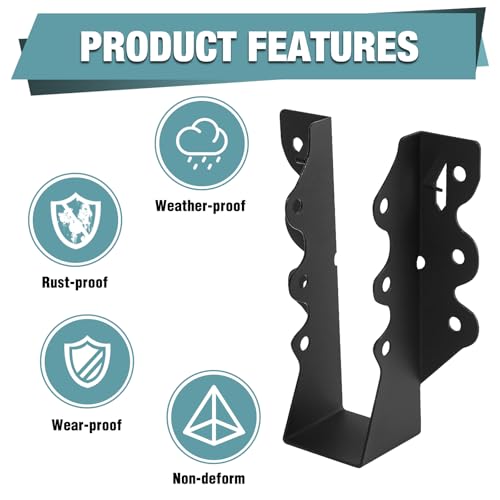 2x6 Joist Hanger 48Pcs,Q235B Steel Joist Bracket for Wood - size: 48PCS, style: 2''X6'' Joist Hanger