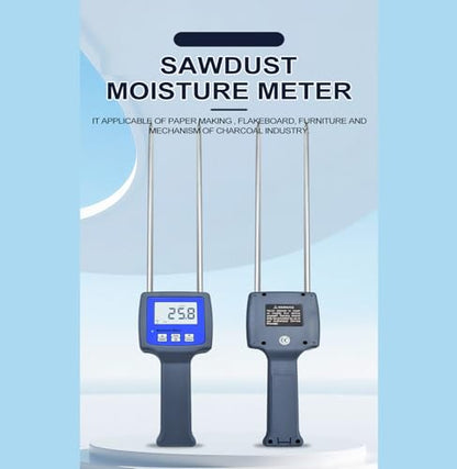 Wood Sawdust Powder Meter Hay Bale Bamboo Powder Moisture Fiber Tester with LCD Display Wood Sawdust Bamboo Powder Humidity Tester with Measuring Range 0 to 84 Percent