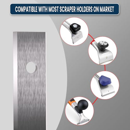 LU&MN Carbide Scraper Replacement Blades, 2"(50×12×1.5mm), 10 Pcs - style: 2"