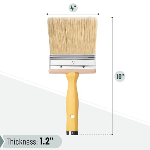Bates- Deck Stain Brush, 4 Inch, Stain Brushes for Wood, Deck Brush, Large Paint Brushes