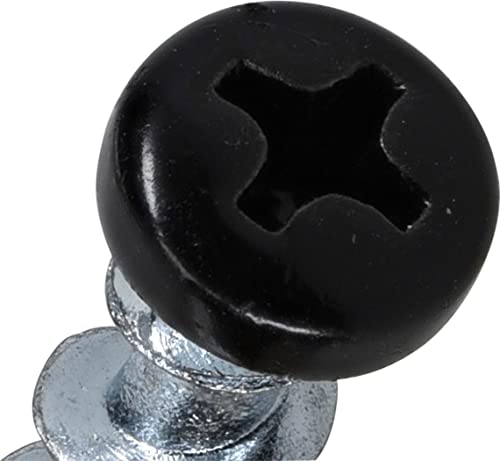 Hillman Borefast Drywall Anchors, 1-1/2in Pan Head, 75 Pack, Black - color: Black