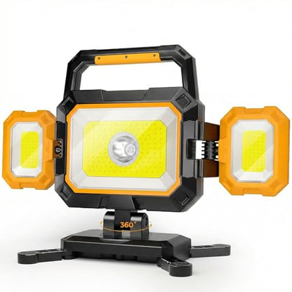 YZONI 4000LM Rechargeable LED Work Light, Magnetic Portable Shop Light