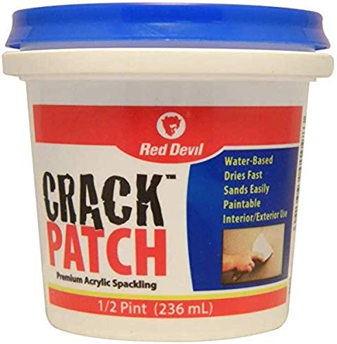 Red Devil 0802 Crack Patch Premium Acrylic Spackling, 1/2 Pint, Pack of 12, White - size: 1/2 Pint, style: 12 - Pack