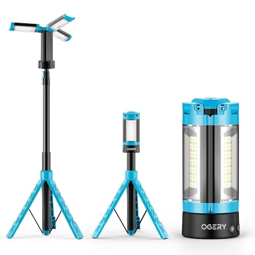 OGERY Rechargeable 10000mAh Camping Light with Stand - color: Blue