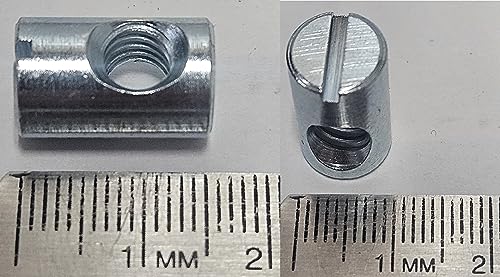 (12) Cross Dowels/Barrel Nuts - 1/4-20 16mm X 10mm Zinc-Plated Off-Centered CNC
