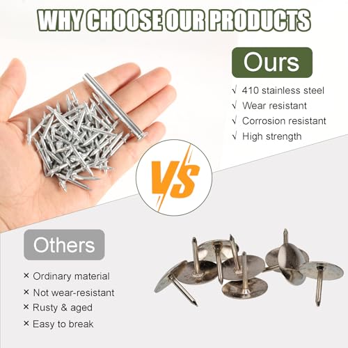 600Pcs Double Headed Skirting Nails with 6 Sleeve Tools