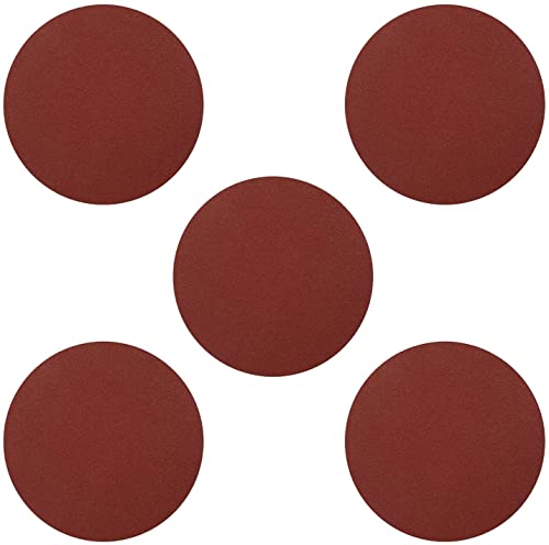 Heyiarbeit 5pcs 10" 250mm Sanding Discs 80 Grits Self Stick Adhesive Back Aluminum Oxide Sandpaper - style: 80#