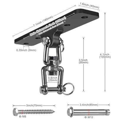 SELEWARE Heavy Duty Punching Bag Hanger, Steel I Beam Clamp for Heavy Bag - color: F: Ceiling Mount Punching Bag Hanger