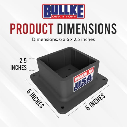 USA-Made 4x4 Post Base Bracket Anchor - Never Rust or Stain - Durable Plastic Deck Skirt Flange Cover for Wood Posts - Strong Handrail Base and Support (1 Pack)