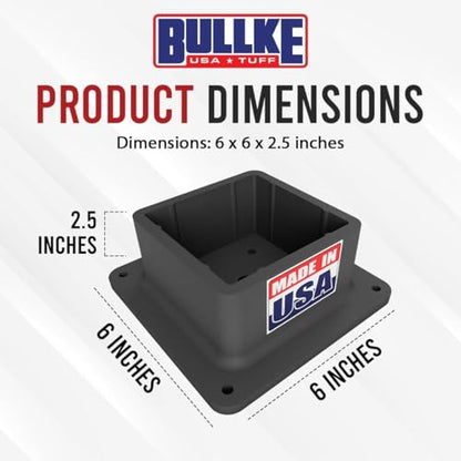 USA-Made 4x4 Post Base Bracket Anchor - Never Rust or Stain - Durable Plastic Deck Skirt Flange Cover for Wood Posts - Strong Handrail Base and Support (1 Pack)