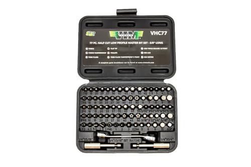 Vim Tools VHC77 '77-Piece' Half Cut Stubby Bit Set, 3.17-ukgja-985