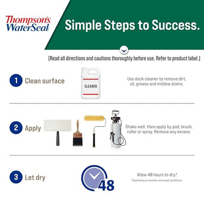 Thompson's WaterSeal Clear Wood Sealer, Clear, 1 Gallon