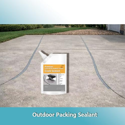 EWT Premium Concrete Crack Filler, Gray, 1 Count - color: Gray