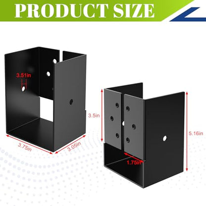 4"x6" Outdoor Concealed Mount Joist Hangers for 4"x 6" Beam Swing(4 Pack) - size: 4pcs 4"x6"