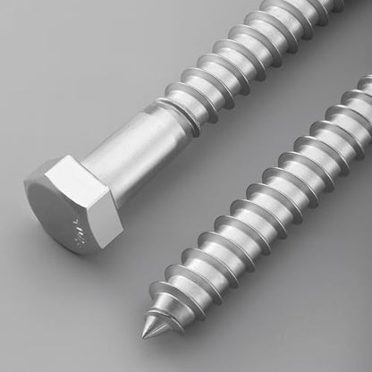 15 Sets 1/4" x 3-1/2" Hex Head Lag Screws Bolts with Flat Washers 304 Stainless Steel 18-8 Heavy Duty Lag Screw for Wood, Driver Bit Included - size: 1/4x3-1/2 (15sets)