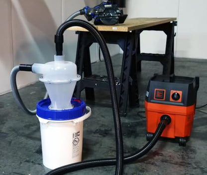 Assembled Quick Click Dust Separator with 5 Gallon Locking Collection Bin - style: w/ 5 Gallon Bin