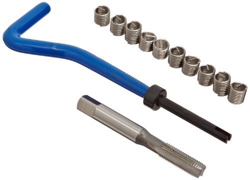 E-Z Lok EK40615 Metric Helical Threaded Insert Kit, 304 Stainless Steel, M6-1.0 Thread Size, 9 mm Installed Length (Pack of 10) - size: M6-1.0 Thread Size, 9 mm Installed Length, style: Pack of 10
