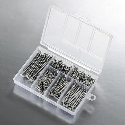 Wensilon Stainless Steel 304 Nails Kit,nail for hanging pictures 430pcs - color: Ss, size: Kit