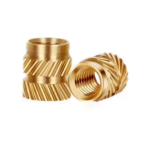 M5 x 6mm L x 7mm OD Threaded Inserts, 30 PCS Metric Knurled Insert Nuts, Premium Brass Heat Seat Inserts for 3D Printing Components - size: M5 x 6L x 7mm