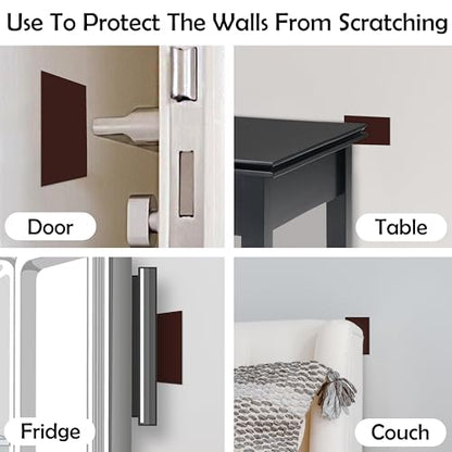 Rubber Bond Self-Adhesive Rubber Wall Outlet Cover Plate 5 Pack - Easy to Apply Peel & Stick Drywall Hole Patch - 5x3 Inch Screwless Blank Wall Plate Cover - Premium Hole Cover (Dark Brown, 5x3 Inch) - color: Dark Brown, size: 5x3 Inch Rectangular