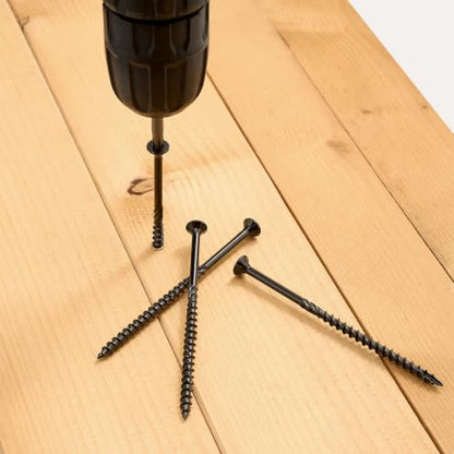 100 PCS #10 x 4” Deck Screws Self-Tapping Outdoor Wood Screws - color: Black, size: #10x4"