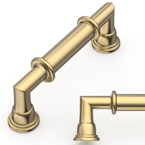 Amerdeco 10 Pack Champagne Bronze Cabinet Pulls 3.75 Inch(96mm) Hole Center Heavy Duty Solid Kitchen Cabinet Handles Drawer Pulls - color: Champagne Bronze, size: 3.75" hole center