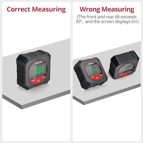 XUNTOP 4x90° Digital Angle Finder with Strong Magnetic Bottom
