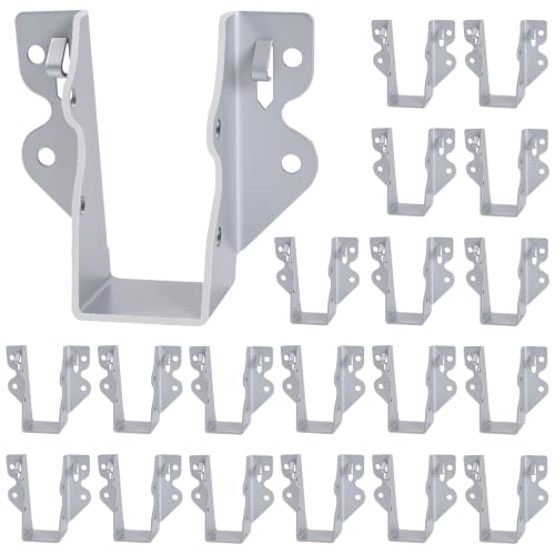 2x4 Joist Hangers Galvanized 20 Pcs,16 Gauge Face Mount Joist Hanger - size: 2" x 4"
