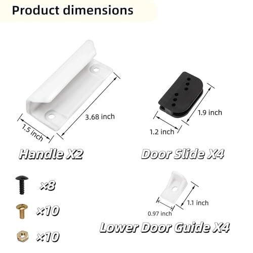 DK100-A Sliding Shed Door Tune-Up Kit for Arrow Shed Doors - color: White