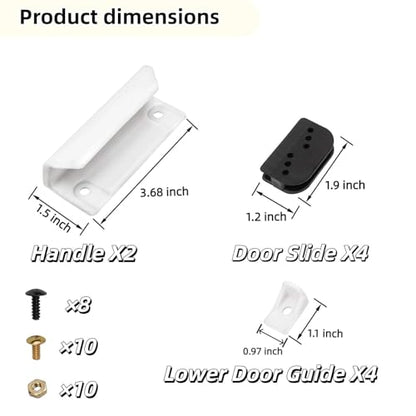 DK100-A Sliding Shed Door Tune-Up Kit for Arrow Shed Doors - color: White