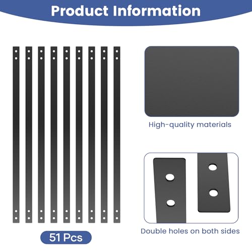 51 Pack Deck Balusters,36"X1", Flat Straight Balusters with Screws - size: 36 Inch