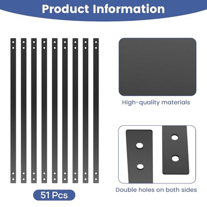 51 Pack Deck Balusters,36"X1", Flat Straight Balusters with Screws - size: 36 Inch