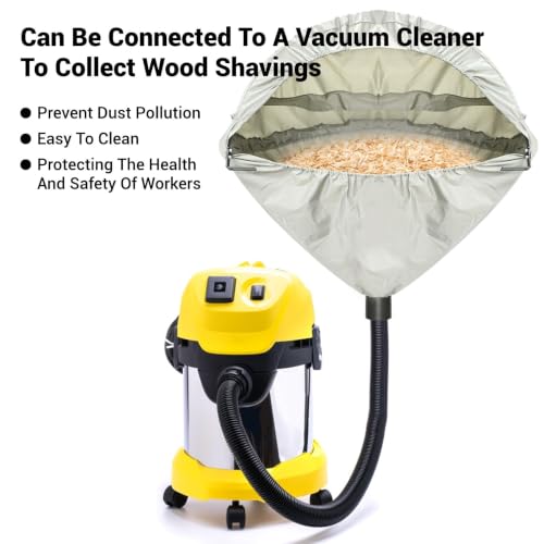 Miter Saw Dust Collection Hood, Table Saw Dust Solution with 4" Vacuum Port & Storage Bag, Heavy-Duty Oxford Fabric, Fits Most Standard 10" Sliding/Chop Saws, Grey