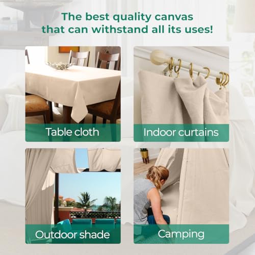 Canvas Drop Cloth for Painting 9x6 feet Pack of 2-8oz Painters Drop Cloths for Painting - All Purpose Canvas Tarps for Floor & Furniture Protection - Recycled Cotton Fabric - size: 9x6 Ft - 2 pc