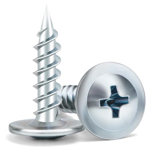 Truss Head Wood Screws #8 x 5/8 Inch, 145PCS, FIXLINK Self Tapping Screws - color: Silver, size: #8 x 5/8"