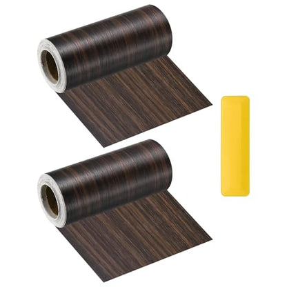 HARFINGTON Wood Grain Repair Tape 5" x16ft Self-Adhesive Repair Patch - color: Black Walnut, size: 5" x 16ft