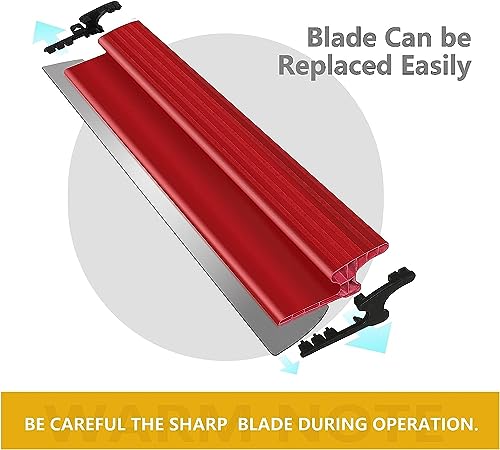 Suokoun 24 Inch Drywall Skimming Blade, 0.38mm Stainless Steel Blade, Drywall Knife - size: 24inch