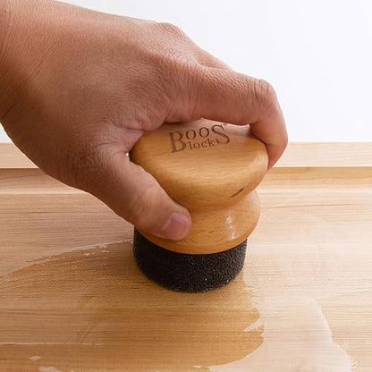 John Boos Butcher Block Oil & Cream Applicator, 1 count, Beechwood - style: Applicator Beechwood