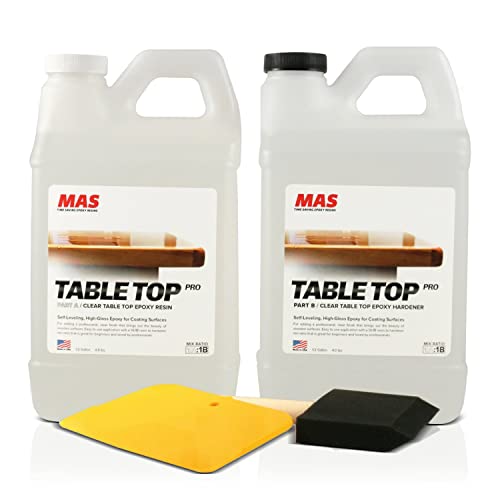 MAS Epoxies Table Top Pro Epoxy Resin Kit, 1-Gallon for Tables, Bar Tops - size: 1 Gallon