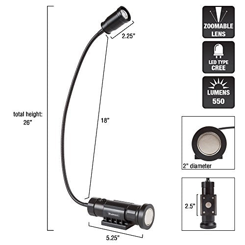 Stalwart CREE LED Work Light - 550 Lumen, Black