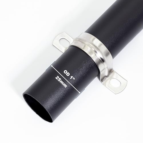 SS304 Conduit Clamps 1 Inch, 2-holes Pipe Bracket U Clamp for Cable/Water Pipe/Pipe, Heavy Duty Pipe Clamp | OD 1" | 10 pcs - size: Ø 1"
