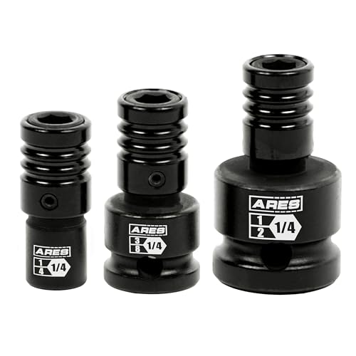 ARES 22035 3-Piece Impact Grade Quick Release Bit Holder Set - size: 3-Piece Impact Grade Quick Release Bit Holder Set