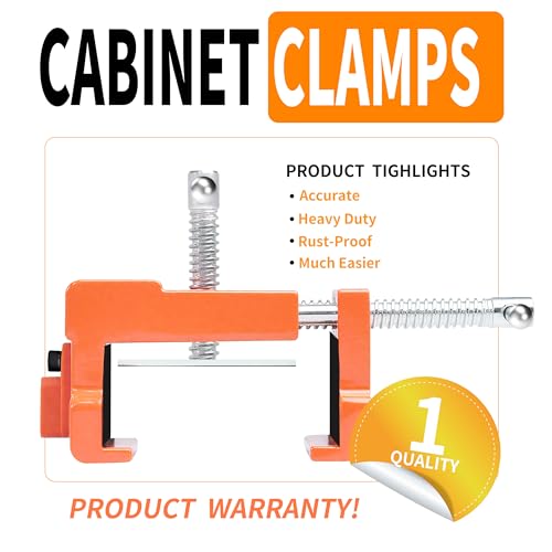 Cabinet clamp 2 Pcs - Cabinet panel frame alignment tool and mounting, with guide holes and three adhesive protective pads. - size: 2pcs
