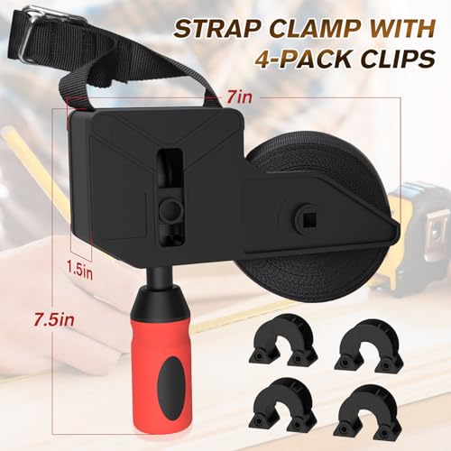 Sebupar Strap Clamp, 23 ft Variable Angle Band Clamp for Woodworking, Picture Frame, Barrel & Irregular Shaped Items - size: 1 PACK