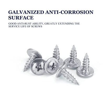 LONTAN 100 Pack #8 x 1/2" Phillips Truss Head Screws