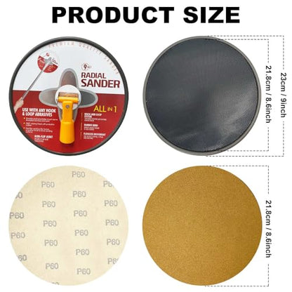 Drywall Sander 9 Inch Radial Round Sander Set - size: 9'' Drywall Sander A Set